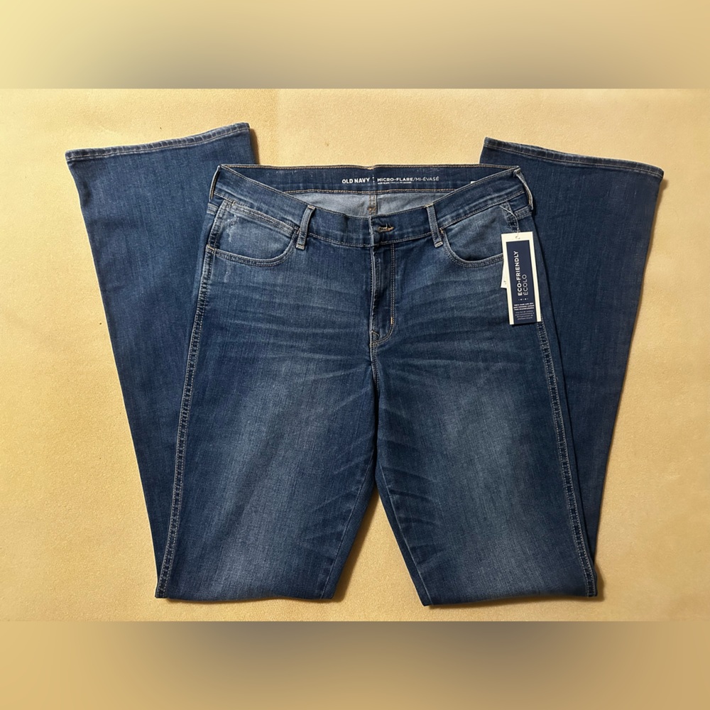 #402 Old Navy Micro Flare Jeans Size 12 Tall NWT